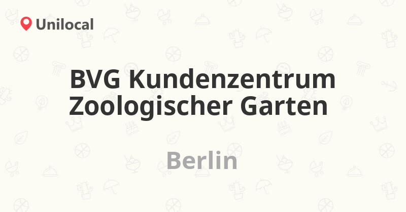 BVG Kundenzentrum Zoologischer Garten Berlin, Hardenbergplatz (1